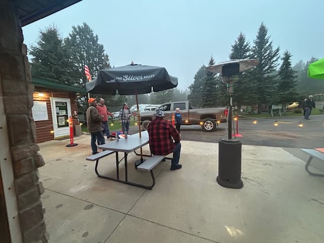 Beer garden atmosphere during the car show