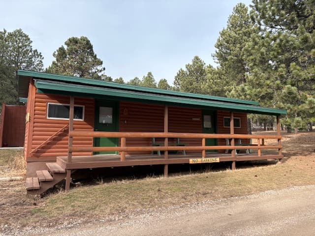 Thomas Jefferson presidential cabin at Rush No More in the Black Hills