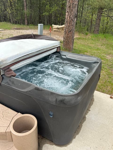 Private hot tub spa at Presidential RV site