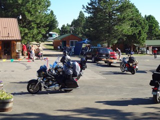 Bikers at RNM check-in